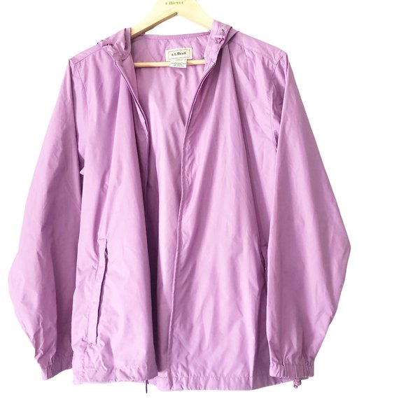 LL BEAN Purple Rain Coat Womens M - Picture 1 of 6